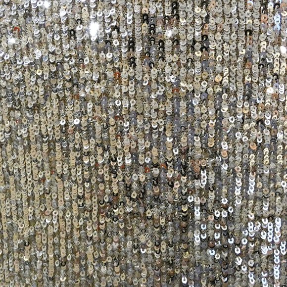 NWT Silver Blouse Sequin Top M&S Valentine Day, Dinner, Dance, Party Events Sz 8 - Picture 6 of 11